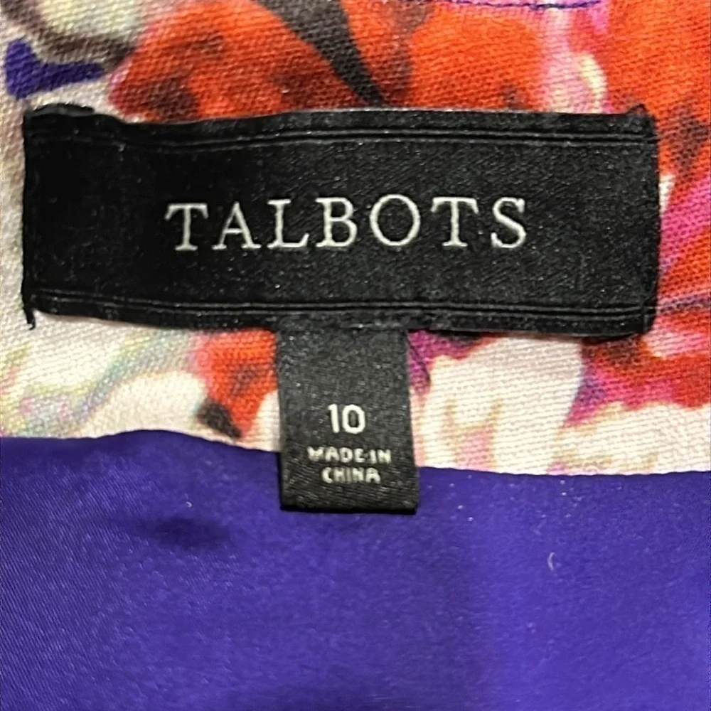 Talbots Floral Print Skirt with Matching Sash / Scarf Size 10 - EUC